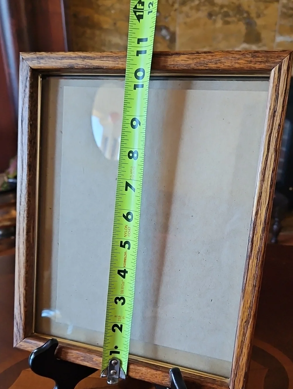 Authentic Vintage Heavy Grain Oak Photo Frame 8